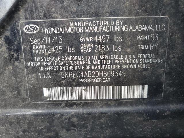 Photo 12 VIN: 5NPEC4AB2DH809349 - HYUNDAI SONATA SE 