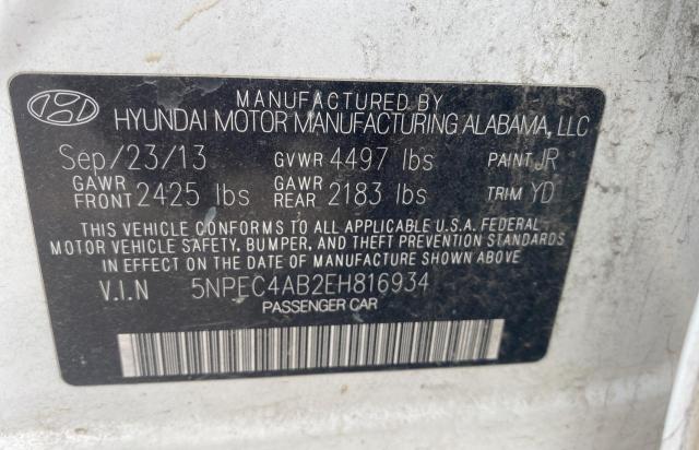 Photo 9 VIN: 5NPEC4AB2EH816934 - HYUNDAI SONATA SE 