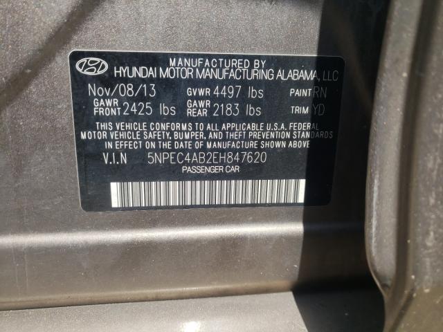 Photo 9 VIN: 5NPEC4AB2EH847620 - HYUNDAI SONATA SE 