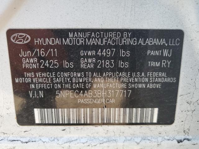 Photo 11 VIN: 5NPEC4AB3BH317717 - HYUNDAI SONATA SE 