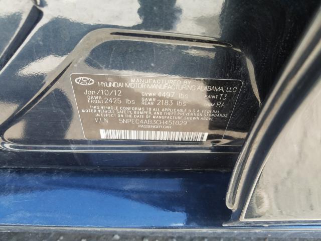 Photo 9 VIN: 5NPEC4AB3CH451029 - HYUNDAI SONATA SE 