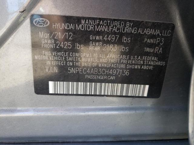 Photo 9 VIN: 5NPEC4AB3CH497136 - HYUNDAI SONATA SE 