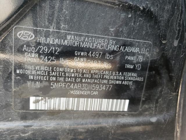 Photo 9 VIN: 5NPEC4AB3DH593477 - HYUNDAI SONATA SE 