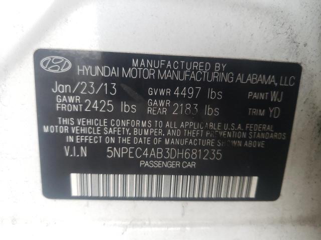 Photo 9 VIN: 5NPEC4AB3DH681235 - HYUNDAI SONATA SE 