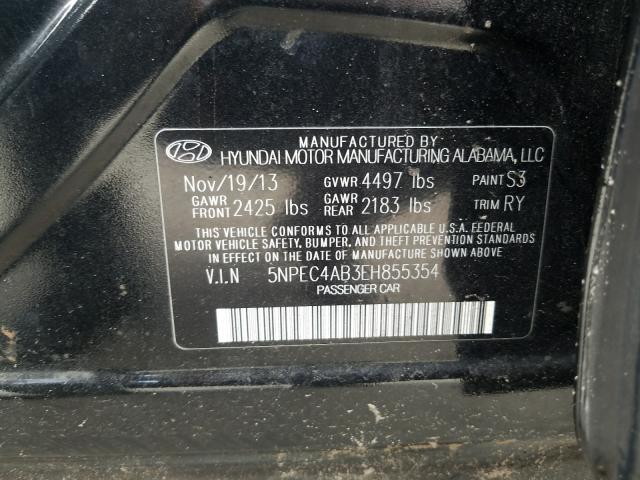 Photo 9 VIN: 5NPEC4AB3EH855354 - HYUNDAI SONATA SE 