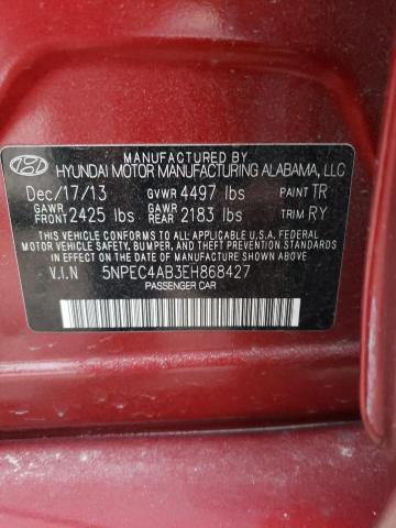 Photo 11 VIN: 5NPEC4AB3EH868427 - HYUNDAI SONATA SE 