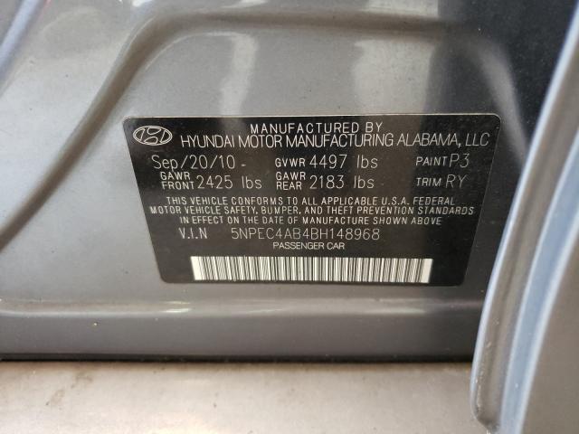 Photo 9 VIN: 5NPEC4AB4BH148968 - HYUNDAI SONATA SE 