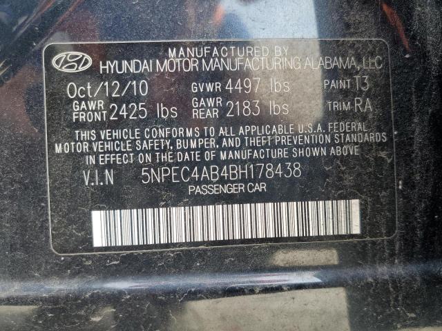 Photo 11 VIN: 5NPEC4AB4BH178438 - HYUNDAI SONATA SE 