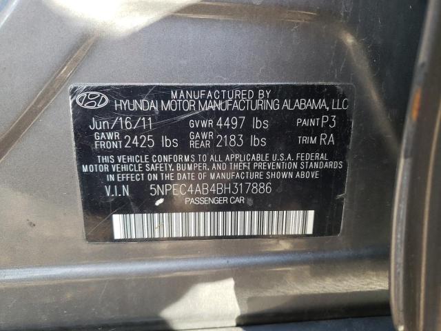 Photo 9 VIN: 5NPEC4AB4BH317886 - HYUNDAI SONATA SE 