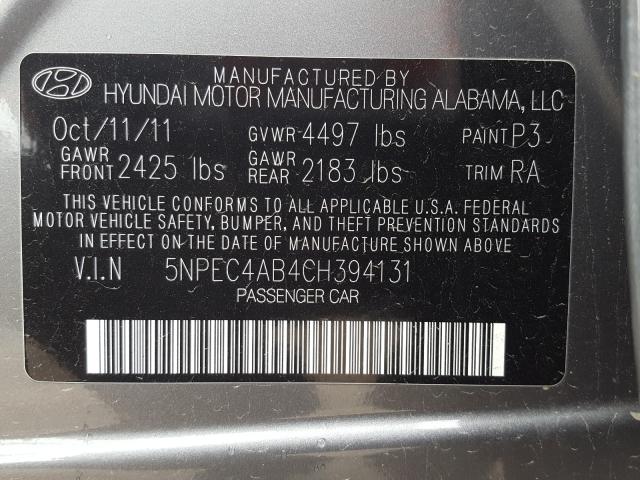 Photo 9 VIN: 5NPEC4AB4CH394131 - HYUNDAI SONATA SE 