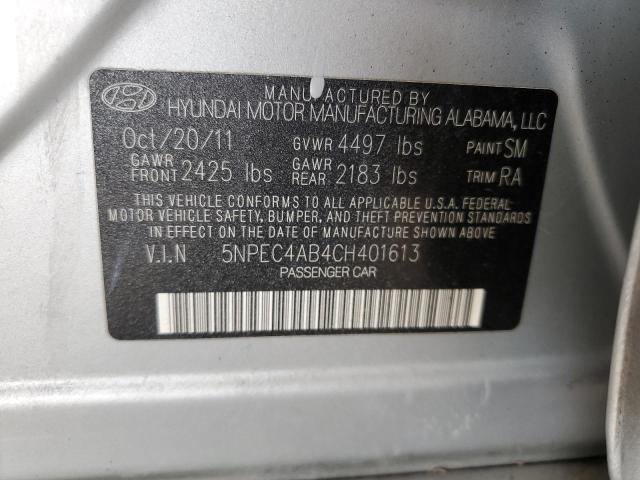 Photo 11 VIN: 5NPEC4AB4CH401613 - HYUNDAI SONATA 