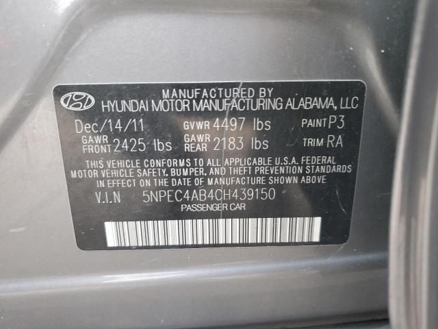 Photo 11 VIN: 5NPEC4AB4CH439150 - HYUNDAI SONATA SE 