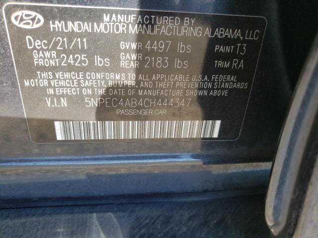 Photo 9 VIN: 5NPEC4AB4CH444347 - HYUNDAI SONATA SE 