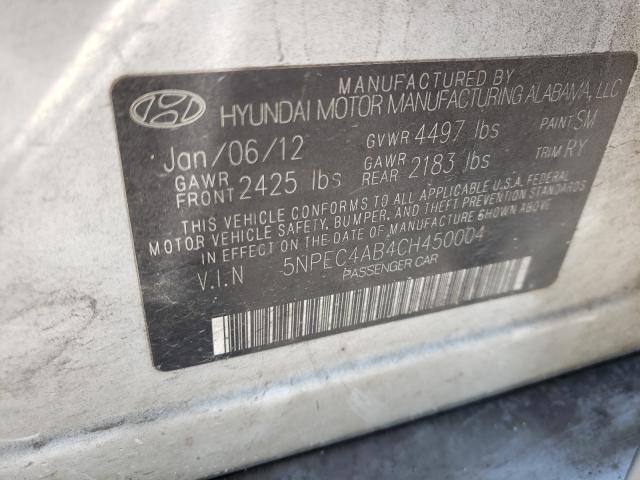 Photo 9 VIN: 5NPEC4AB4CH450004 - HYUNDAI SONATA SE 