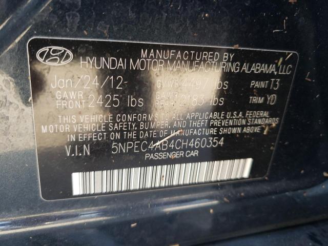 Photo 9 VIN: 5NPEC4AB4CH460354 - HYUNDAI SONATA SE 