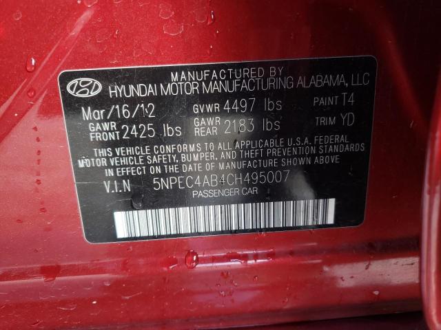 Photo 9 VIN: 5NPEC4AB4CH495007 - HYUNDAI SONATA SE 