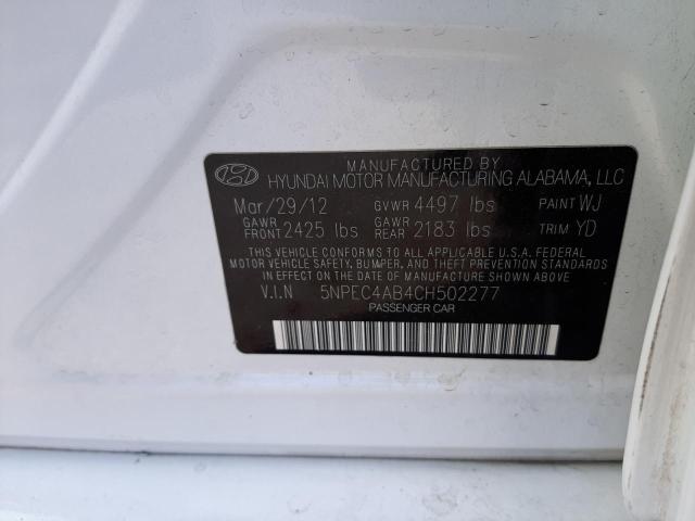 Photo 11 VIN: 5NPEC4AB4CH502277 - HYUNDAI SONATA SE 