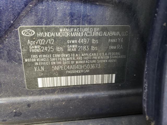 Photo 11 VIN: 5NPEC4AB4DH503673 - HYUNDAI SONATA SE 