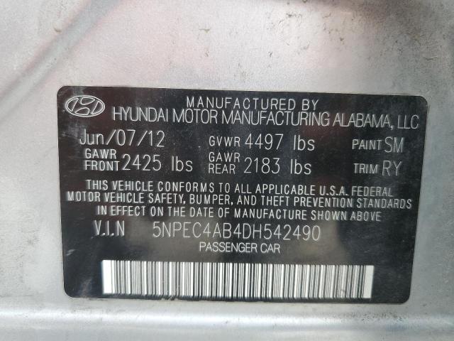 Photo 12 VIN: 5NPEC4AB4DH542490 - HYUNDAI SONATA SE 