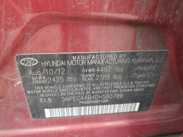 Photo 11 VIN: 5NPEC4AB4DH580799 - HYUNDAI SONATA SE 