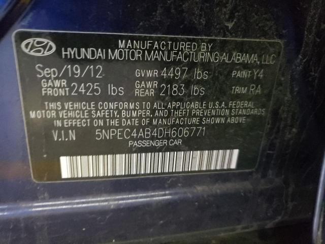 Photo 11 VIN: 5NPEC4AB4DH606771 - HYUNDAI SONATA SE 