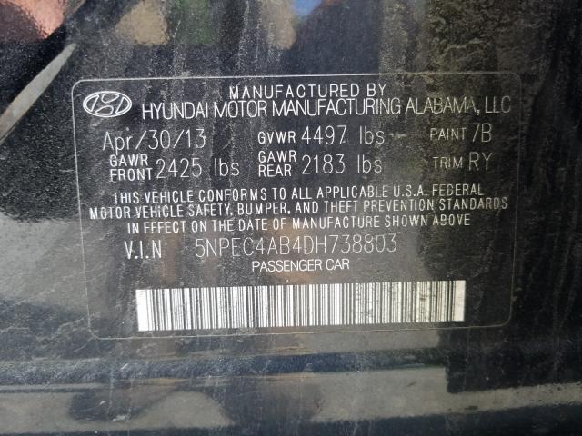 Photo 9 VIN: 5NPEC4AB4DH738803 - HYUNDAI SONATA SE 