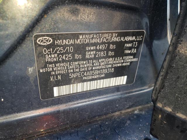 Photo 11 VIN: 5NPEC4AB5BH189318 - HYUNDAI SONATA SE 