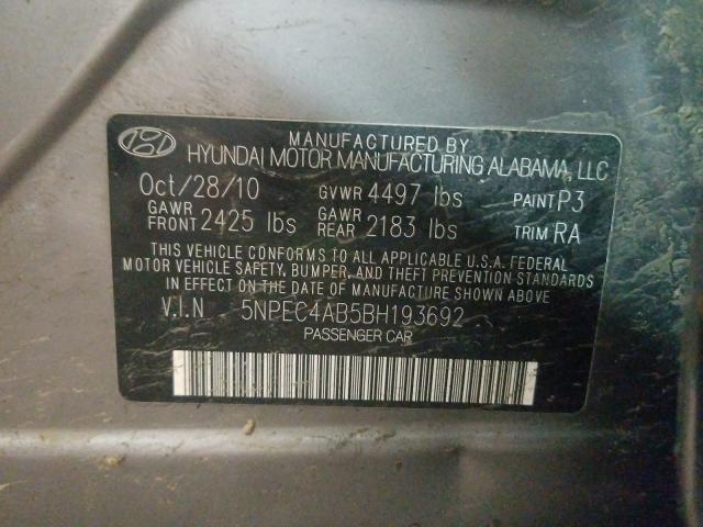 Photo 9 VIN: 5NPEC4AB5BH193692 - HYUNDAI SONATA SE 