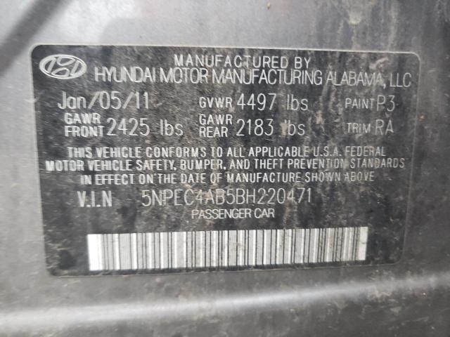 Photo 9 VIN: 5NPEC4AB5BH220471 - HYUNDAI SONATA SE 