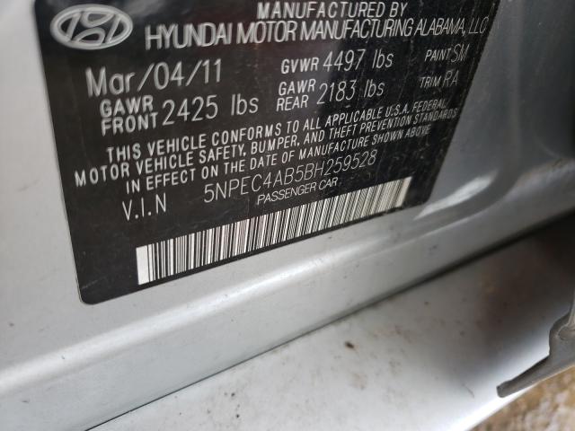 Photo 9 VIN: 5NPEC4AB5BH259528 - HYUNDAI SONATA SE 