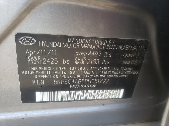 Photo 9 VIN: 5NPEC4AB5BH281822 - HYUNDAI SONATA SE 