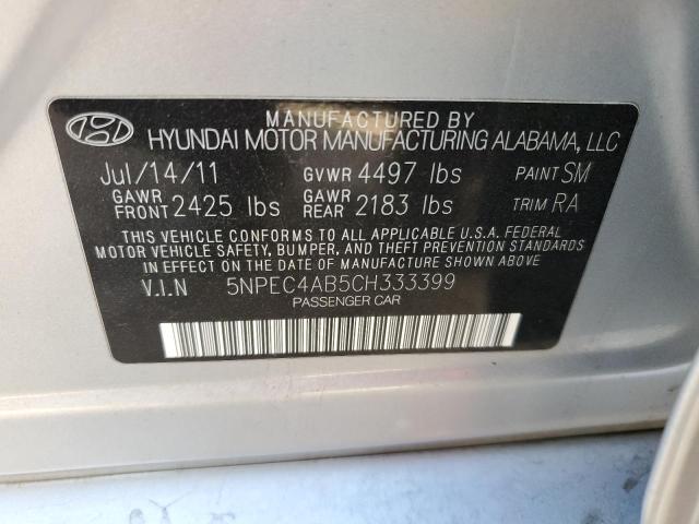 Photo 11 VIN: 5NPEC4AB5CH333399 - HYUNDAI SONATA 