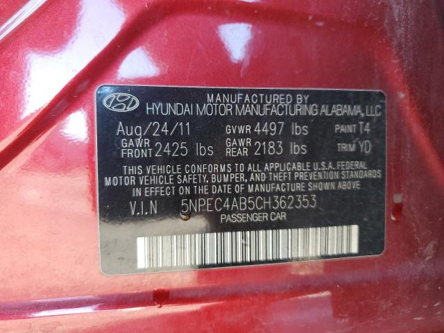 Photo 12 VIN: 5NPEC4AB5CH362353 - HYUNDAI SONATA 