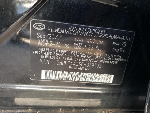 Photo 11 VIN: 5NPEC4AB5CH379332 - HYUNDAI SONATA SE 