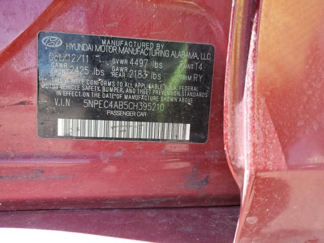 Photo 11 VIN: 5NPEC4AB5CH395210 - HYUNDAI SONATA 