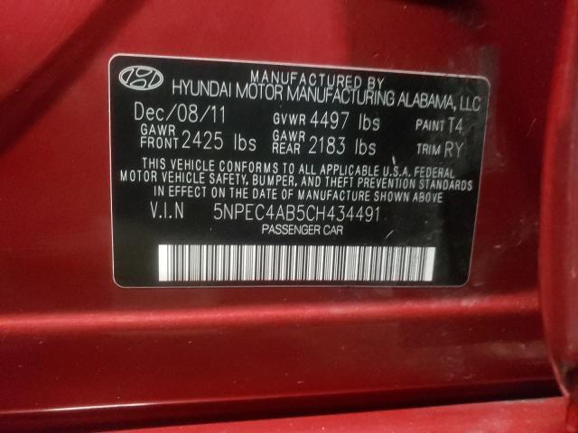 Photo 9 VIN: 5NPEC4AB5CH434491 - HYUNDAI SONATA SE 