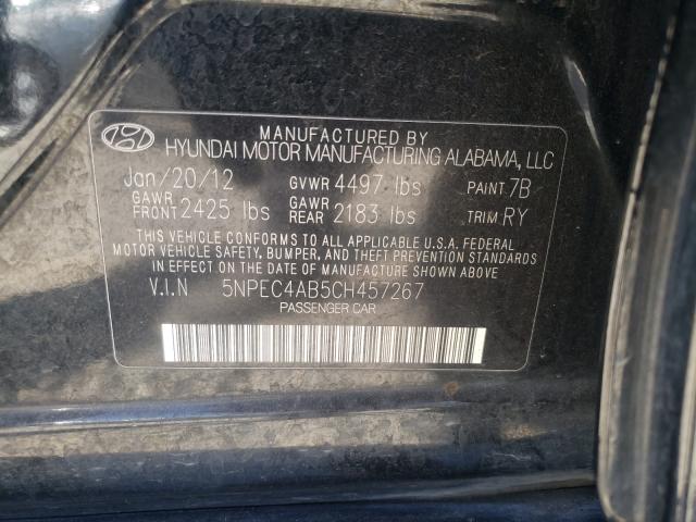 Photo 9 VIN: 5NPEC4AB5CH457267 - HYUNDAI SONATA SE 