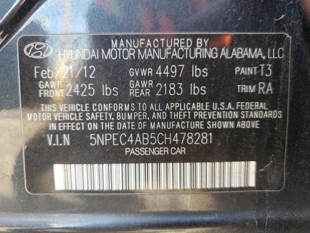 Photo 11 VIN: 5NPEC4AB5CH478281 - HYUNDAI SONATA SE 