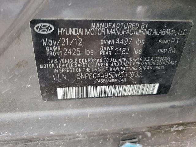 Photo 12 VIN: 5NPEC4AB5DH532633 - HYUNDAI SONATA 