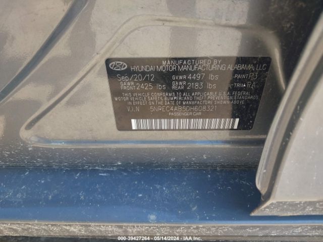 Photo 8 VIN: 5NPEC4AB5DH608321 - HYUNDAI SONATA 