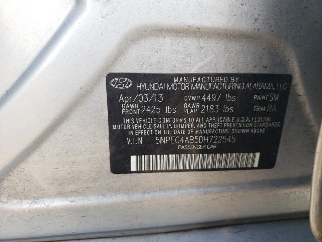 Photo 9 VIN: 5NPEC4AB5DH722545 - HYUNDAI SONATA SE 