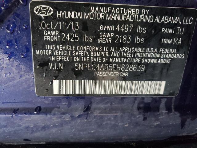 Photo 11 VIN: 5NPEC4AB5EH828639 - HYUNDAI SONATA SE 