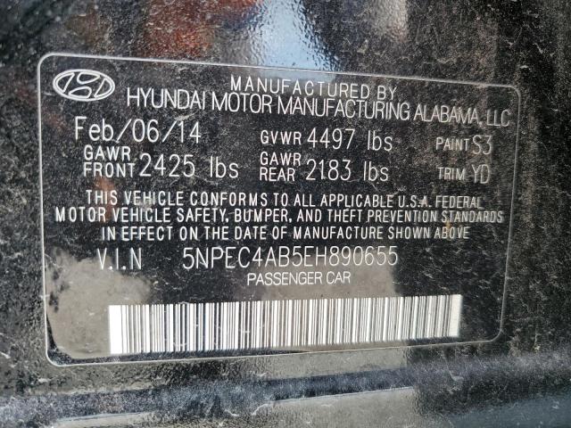 Photo 9 VIN: 5NPEC4AB5EH890655 - HYUNDAI SONATA SE 