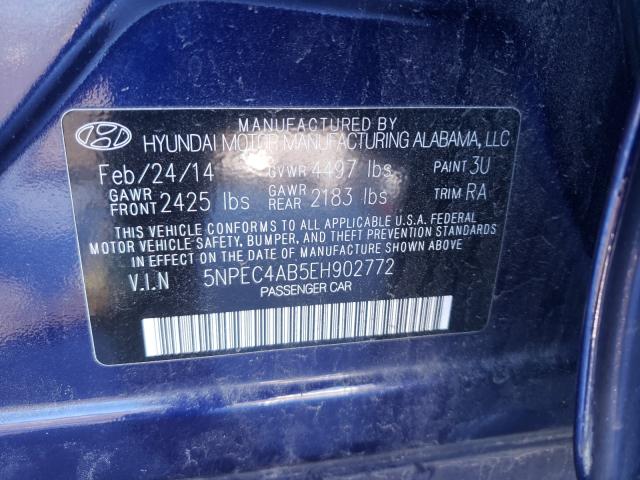 Photo 9 VIN: 5NPEC4AB5EH902772 - HYUNDAI SONATA SE 