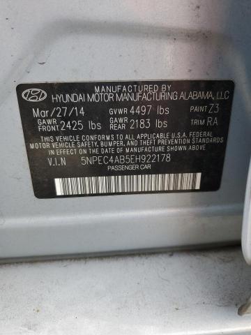 Photo 11 VIN: 5NPEC4AB5EH922178 - HYUNDAI SONATA SE 