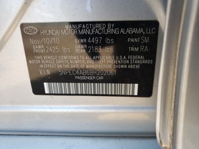 Photo 9 VIN: 5NPEC4AB6BH202061 - HYUNDAI SONATA LIM 