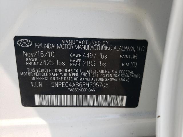 Photo 11 VIN: 5NPEC4AB6BH205705 - HYUNDAI SONATA SE 