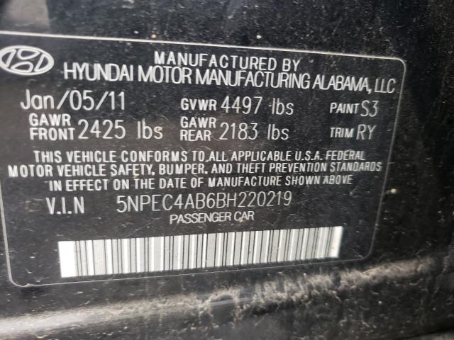 Photo 9 VIN: 5NPEC4AB6BH220219 - HYUNDAI SONATA SE 