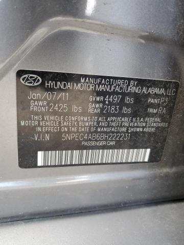 Photo 11 VIN: 5NPEC4AB6BH222231 - HYUNDAI SONATA 