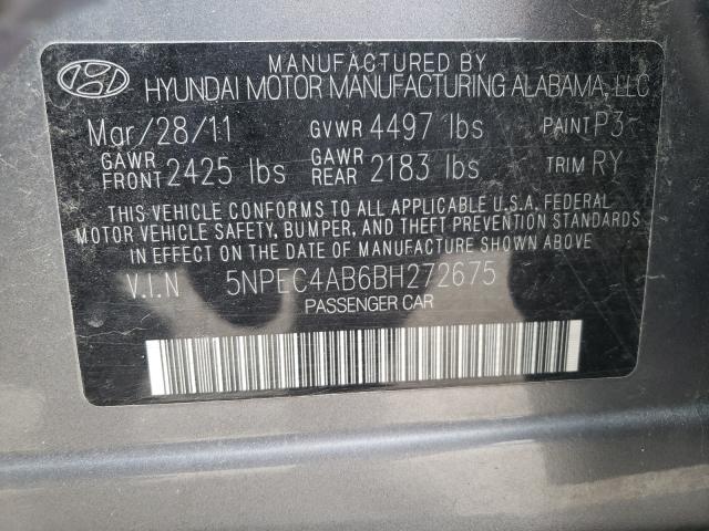 Photo 9 VIN: 5NPEC4AB6BH272675 - HYUNDAI SONATA 2.0 